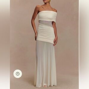 Dallas One Shoulder Mesh Maxi